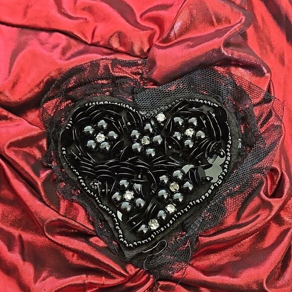 Halloween Metallic Twisted Front Spaghetti Straps Maxi Dress Small RubyRed - Picture 15 of 16